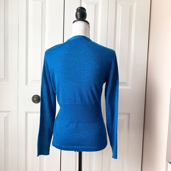 💎Cobalt Blue Shimmer Cardigan💎 - Picture 4 of 4